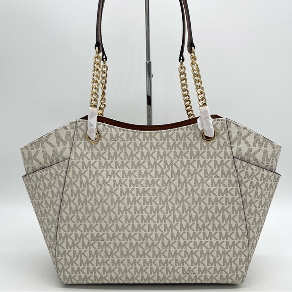 Michael Kors Jet Set Large Signature Logo Shoulder Bag - Picture 4 of 8